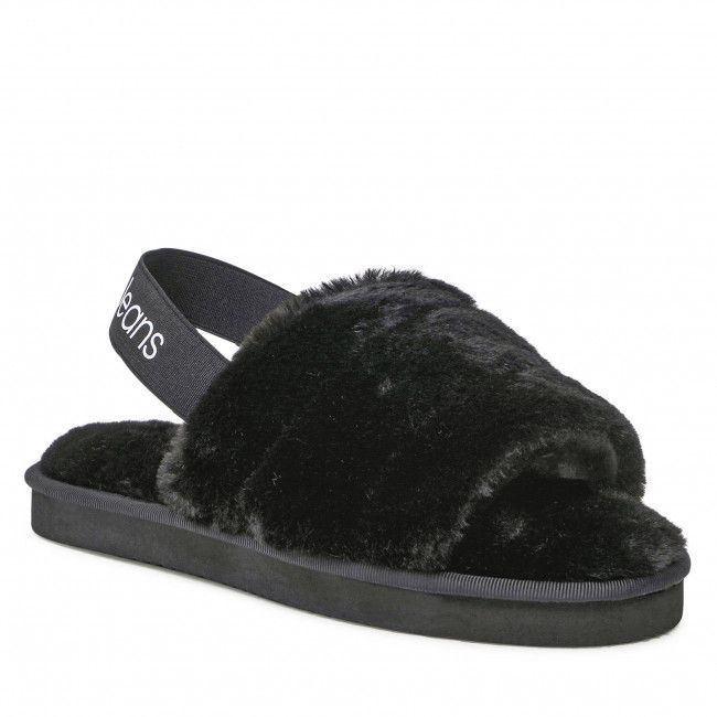 Pantofole Calvin Klein Jeans - Home Slipper Fakefur Elastic YW0YW00751 Black BDS