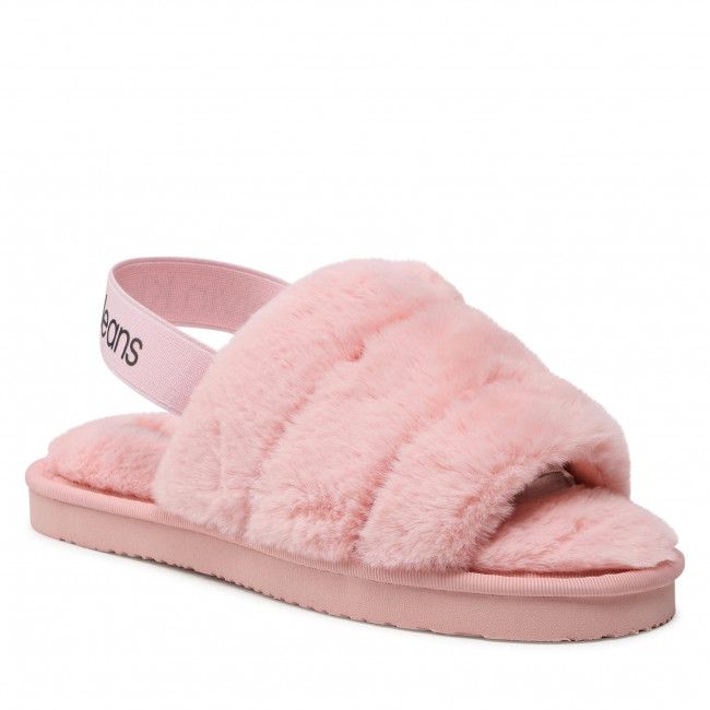 Pantofole Calvin Klein Jeans - Home Slipper Fakefur Elastic YW0YW00751 Pink Blush TKY