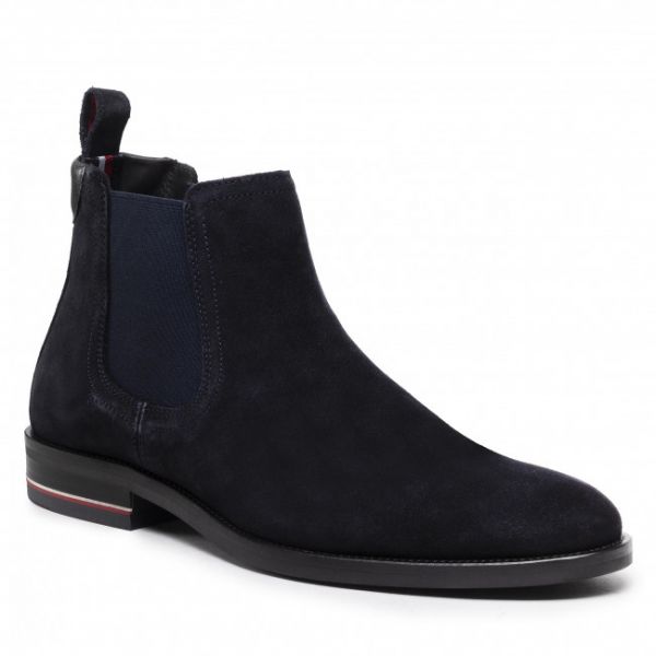 Chelsea Tommy Hilfiger - Signature Hilfiger Suede Chelsea FM0FM04175 Desert Sky DW5 Chelsea Tommy Hilfiger - Signature Hilfiger Suede Chelsea FM0FM04175 Desert Sky DW5