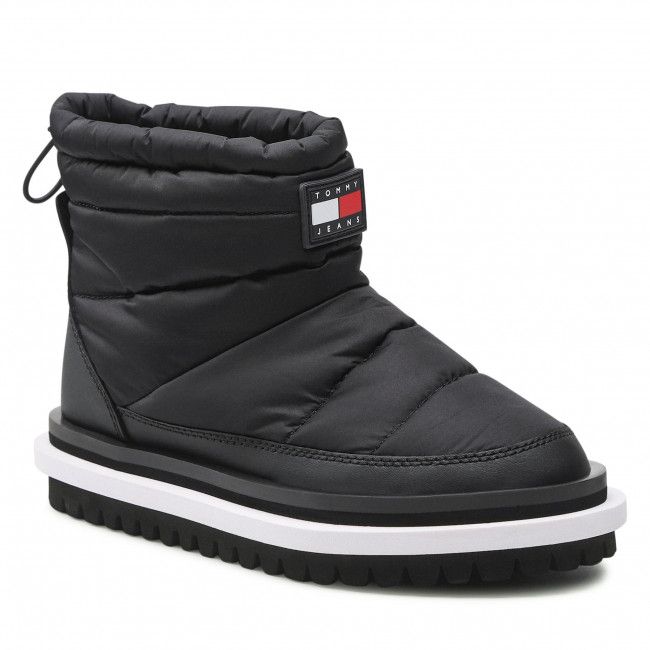 Tronchetti Tommy Jeans - Padded Tommy Jeans Wmns Boot EN0EN01950 Black BDS