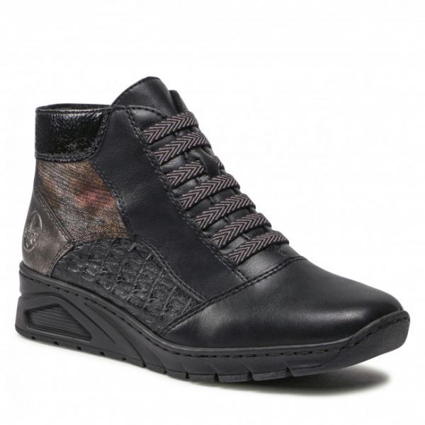 Tronchetti Rieker - N3374-00 Schwarz Kombi