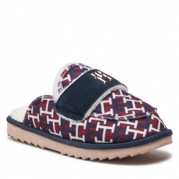 Pantofole Tommy Hilfiger - Loafer Mule Slipper Monogram FW0FW06716 Rwb Monogram 0KQ