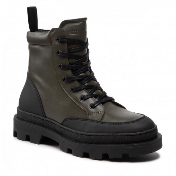 Stivali Les Deux - Tanner Mid-Top Leather Sneaker LDM820022 Olive Night/Black Stivali Les Deux - Tanner Mid-Top Leather Sneaker LDM820022 Olive Night/Black