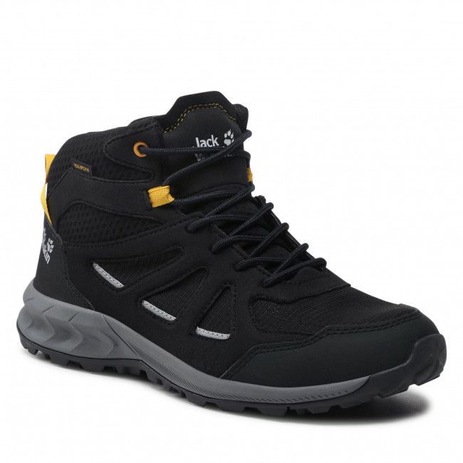 Scarpe da trekking Jack Wolfskin - Woodland 2 Texapore Mid M 4051261 6055 Black/Burly Yellow Xt