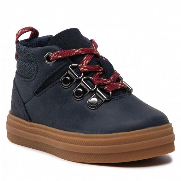 Polacchi Clarks - Nova Hike T 261619297 Navy Leather Polacchi Clarks - Nova Hike T 261619297 Navy Leather