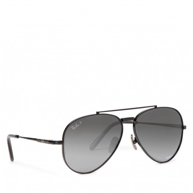 Occhiali da sole Ray-Ban - Aviator Titanium 0RB8225 3141K8 Black/Polar Dark Grey