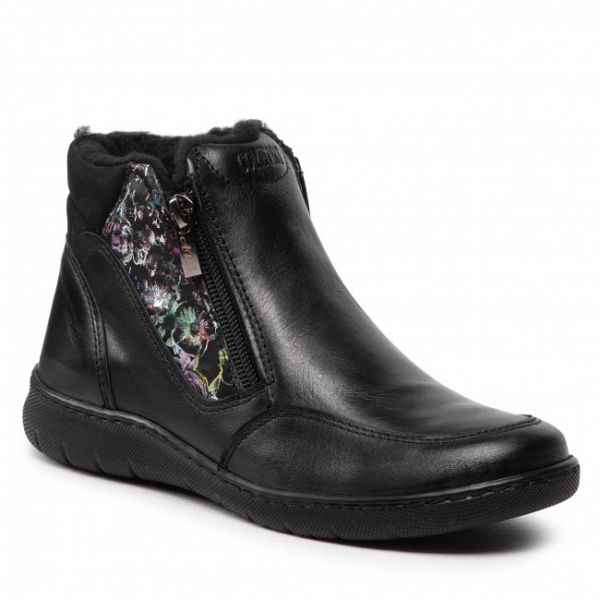 Tronchetti WALDI - 826 Czarny Nub/Czarne Lico/Kwiat K1/K1N/C55