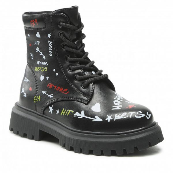 Scarponcini Betsy - 928359/05-03 Black/Multicoloured Scarponcini Betsy - 928359/05-03 Black/Multicoloured