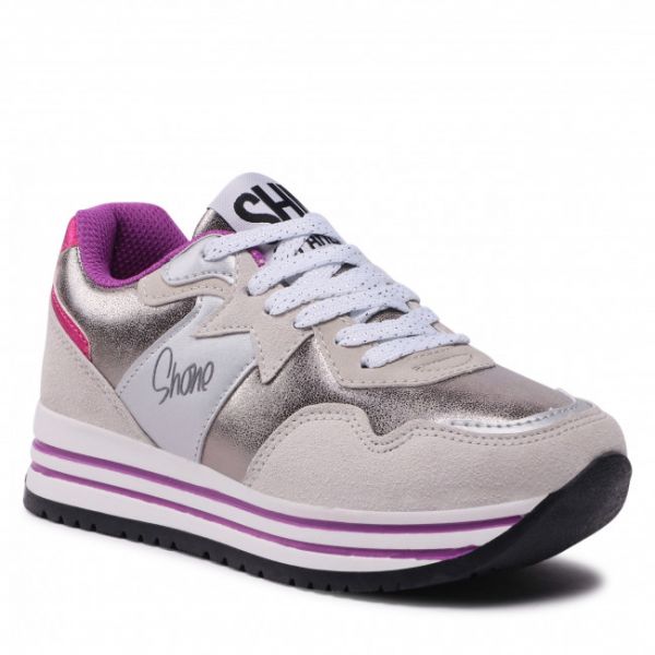 Sneakers Shone - 9110-019 Silver Sneakers Shone - 9110-019 Silver