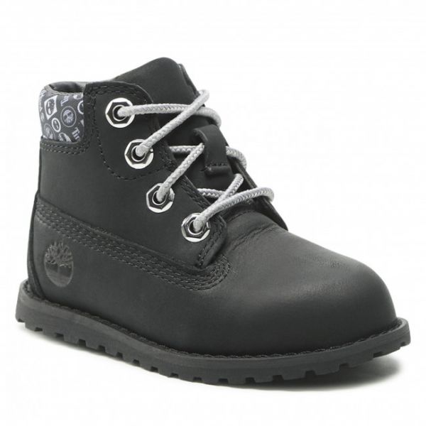 Scarponcini TIMBERLAND - Pokey Pine 6in Boot TB0A2N2R015 Black Nubuck W Print Scarponcini TIMBERLAND - Pokey Pine 6in Boot TB0A2N2R015 Black Nubuck W Print