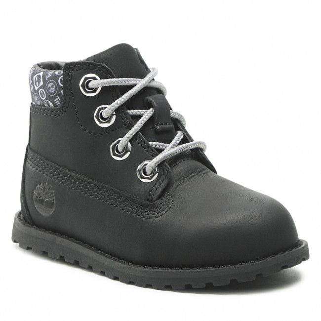 Scarponcini TIMBERLAND - Pokey Pine 6in Boot TB0A2N2R015 Black Nubuck W Print