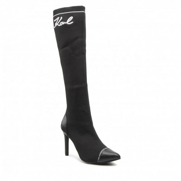Stivali KARL LAGERFELD - KL31381A Black Knit Textile Stivali KARL LAGERFELD - KL31381A Black Knit Textile