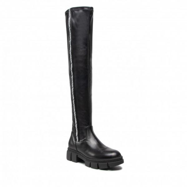 Stivali sopra il ginocchio KARL LAGERFELD - KL43295 Black Pu Stivali sopra il ginocchio KARL LAGERFELD - KL43295 Black Pu