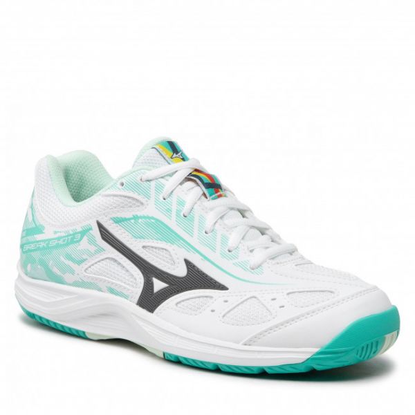 Scarpe MIZUNO - Break Shot 3 Ac 61GA212623 White/Iron Gate/Turquoise Scarpe MIZUNO - Break Shot 3 Ac 61GA212623 White/Iron Gate/Turquoise
