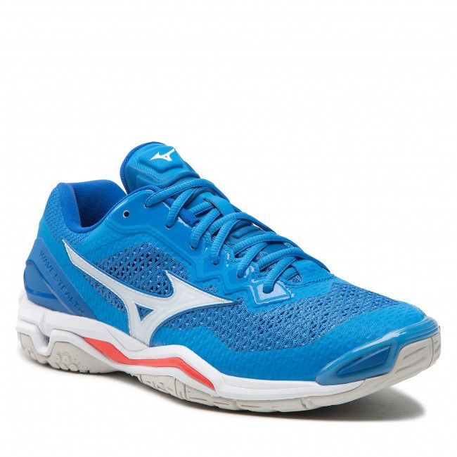 Scarpe MIZUNO - Wave Stealth V X1GA180024 French Blue/White/Ignition Red