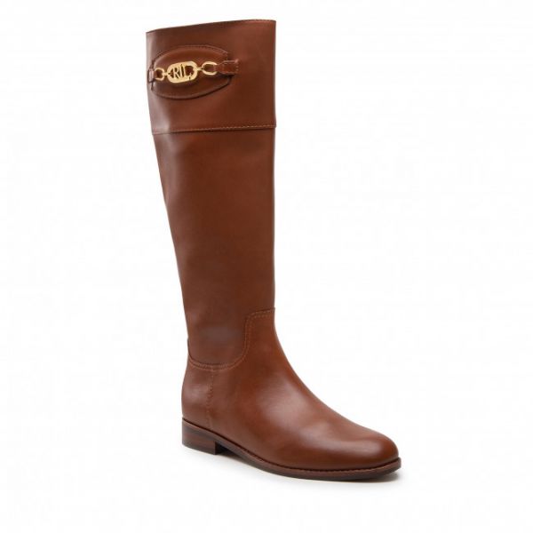 Stivali al ginocchio Lauren Ralph Lauren - Breana 802871310001 Tan