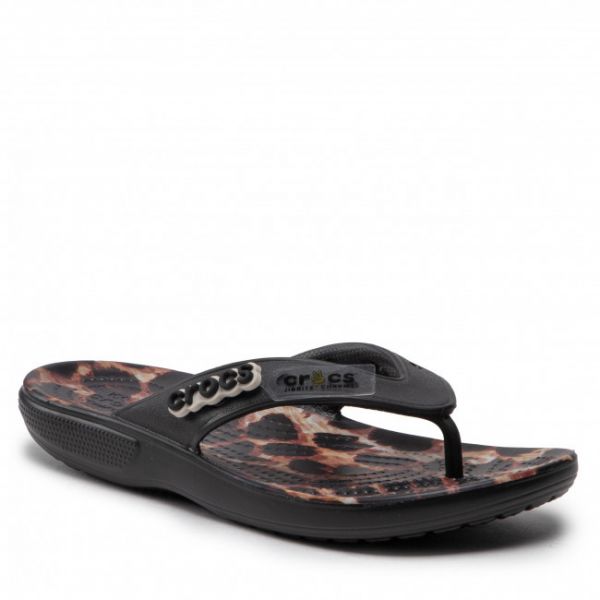 Infradito Crocs - Classic Crocs animalremix Flip 207872 Black/Leopard