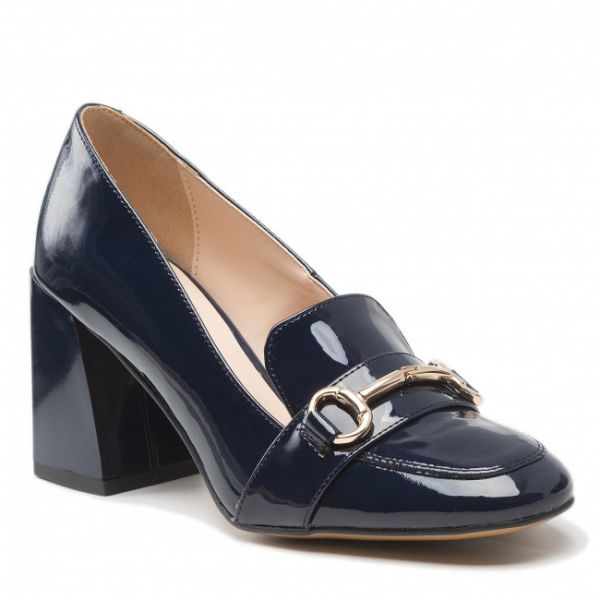 Scarpe basse Sagan - 4852 Granatowy Lakier Złoto