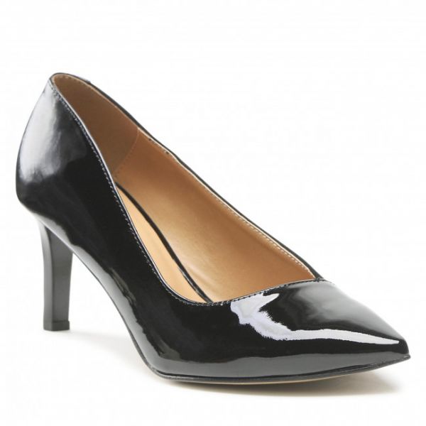 Scarpe stiletto Sagan - 4879 Czarny Lakier/Czarny Welur
