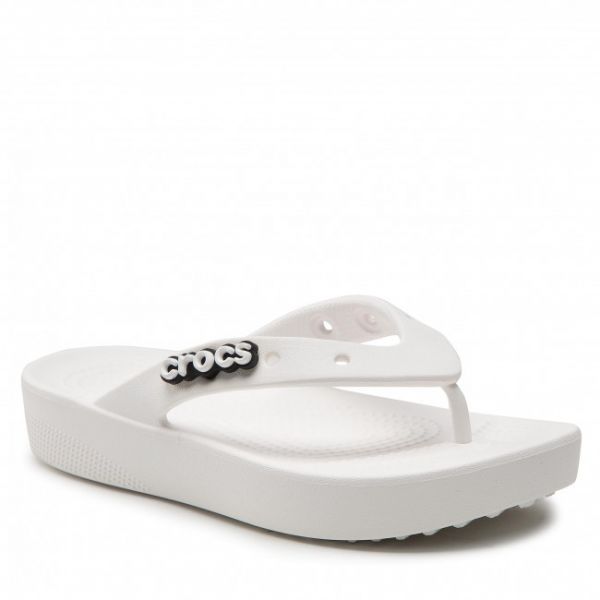Infradito Crocs - Classic Platform Flip W 207714 White