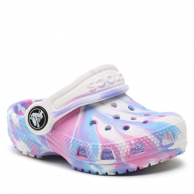 Ciabatte CROCS - Classic Marbled Clog T 206838 Blanc/Rose