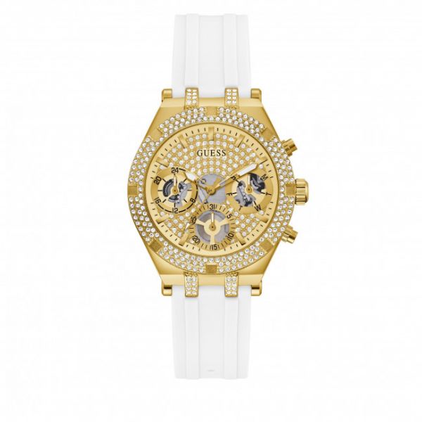Orologio GUESS - Night Life GW0407L2 White/Gold Orologio GUESS - Night Life GW0407L2 White/Gold