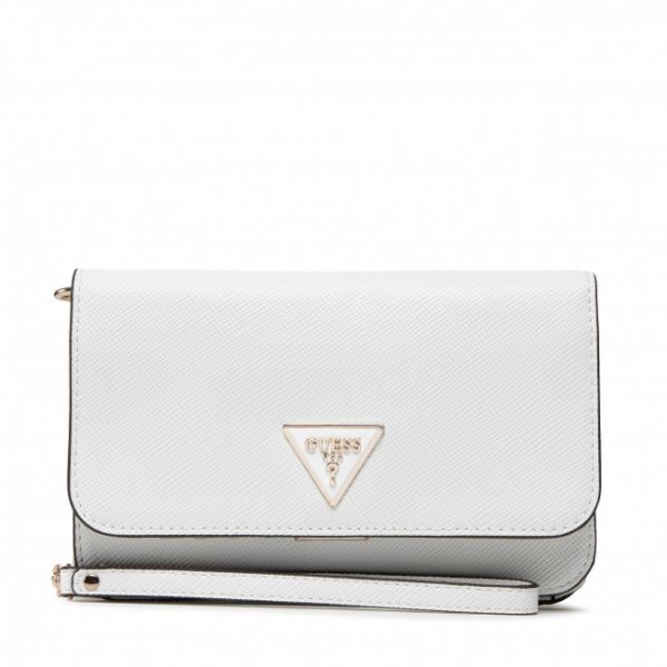 Portafoglio grande da donna GUESS - Laurel Slg Phone Organizer SWZG85 00420 WHI