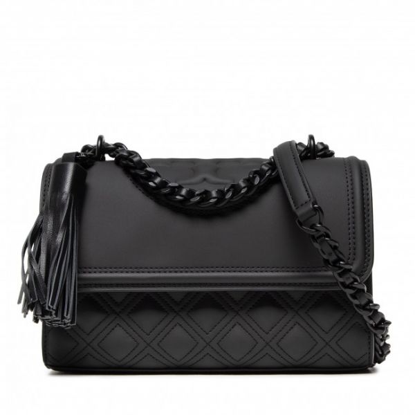 Borsetta Tory Burch - Fleming Matte Small Convertible Shoulder Bag 82562 Black 001 Borsetta Tory Burch - Fleming Matte Small Convertible Shoulder Bag 82562 Black 001