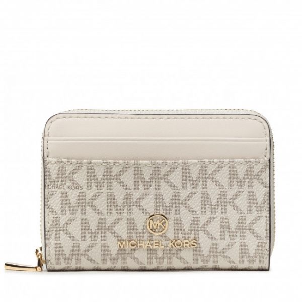 Portafoglio piccolo da donna MICHAEL Michael Kors - Jet Set Charm 34H1GT9Z1B Van/Cream
