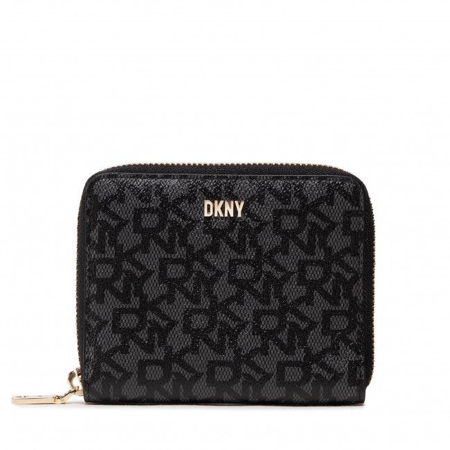 Portafoglio grande da donna DKNY - Bryant Sm Zip Aroun R831J656 Bk Logo/Bk XLB