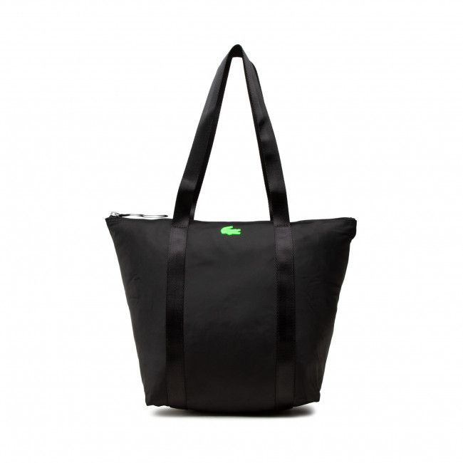 Borsetta Lacoste - M Shopping Bag NF3619YA Noir Vert Fluo K04