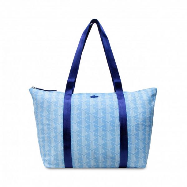 Borsetta LACOSTE - L Shopping Bag NF3834VA Mono Panorama/Farine Cosm J83 Borsetta LACOSTE - L Shopping Bag NF3834VA Mono Panorama/Farine Cosm J83
