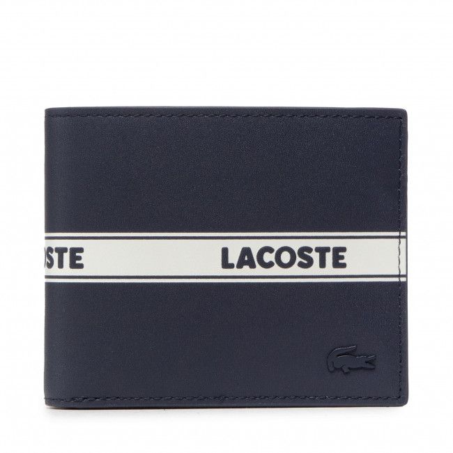 Portafoglio grande da uomo LACOSTE - S Billfold NH3788FW Marine 166 Farine