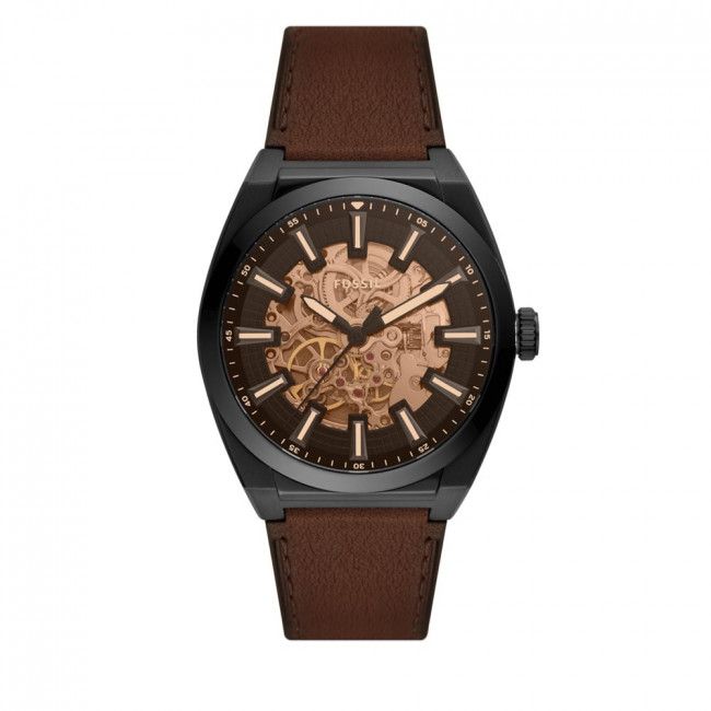 Orologio FOSSIL - Everett Automatic Skeleton ME3207 Brown