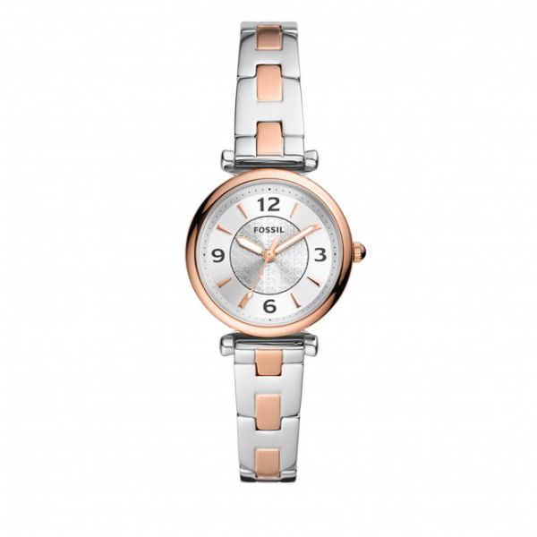 Orologio Fossil - Carlie Three ES5201 Silver/Rose Gold Orologio Fossil - Carlie Three ES5201 Silver/Rose Gold