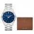 Set regali Michael Kors - Slim Runway Gent MK1060SET Silver/Brown