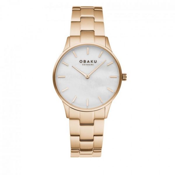 Orologio Obaku - Lyng Lille V247LXVWSV Gold/White Orologio Obaku - Lyng Lille V247LXVWSV Gold/White