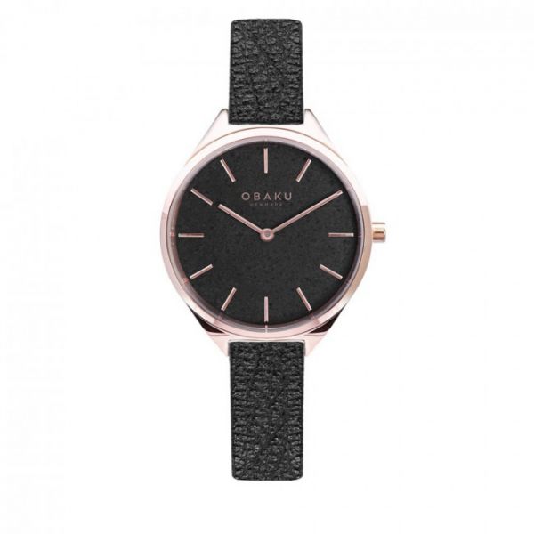 Orologio Obaku - Kaffe V257LHVNRB Black/Black Orologio Obaku - Kaffe V257LHVNRB Black/Black