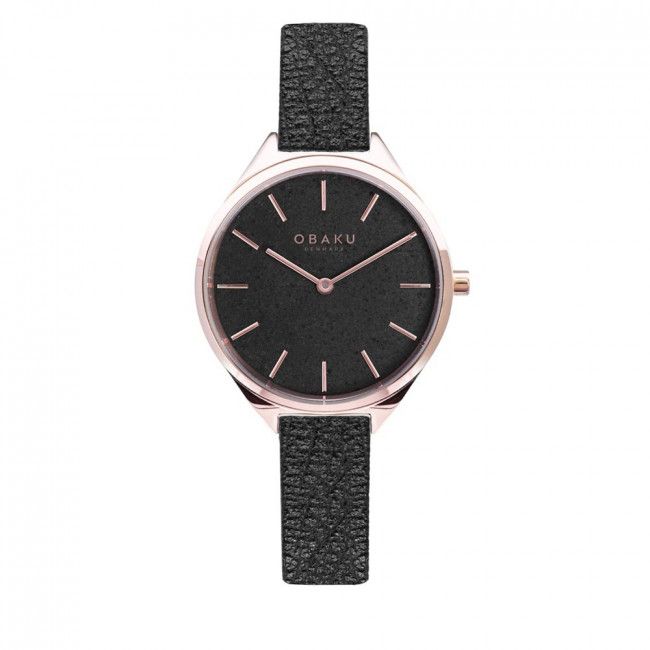 Orologio Obaku - Kaffe V257LHVNRB Black/Black