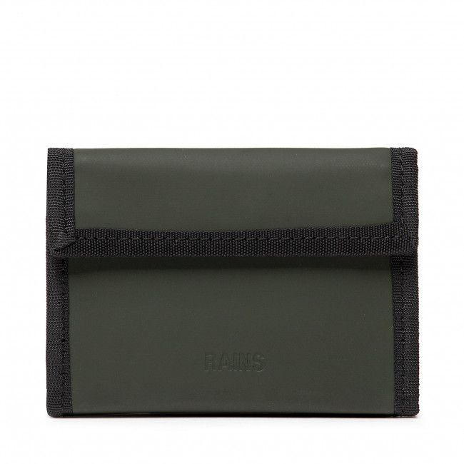 Portafoglio grande da uomo Rains - Velcro Wallet 16440 Green