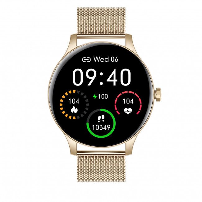 Smartwatch Garett Electronics - Classy Gold Steel