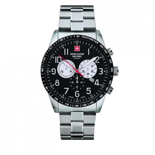 Orologio SWISS ALPINE MILITARY - 7082.9137 Black/Silver/Silver