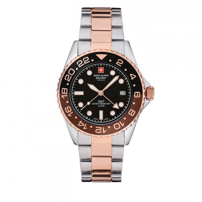 Orologio SWISS ALPINE MILITARY - 7052.1154 Black/Rose Gold/Silver