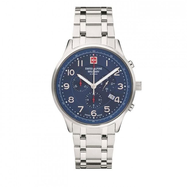 Orologio SWISS ALPINE MILITARY - 7084.9135 Blue/Silver/Silver