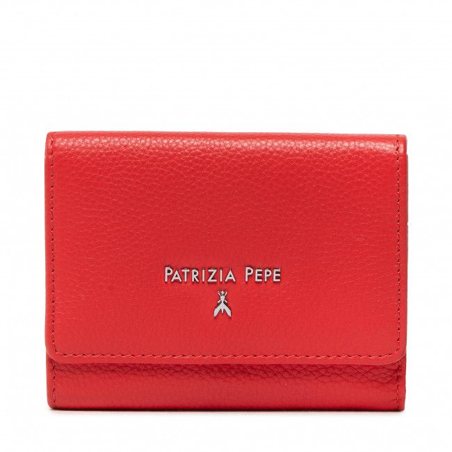 Portafoglio grande da donna Patrizia Pepe - CQ7081/L001-FC87 Lipstic Red/Silver