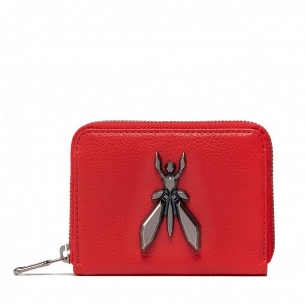 Portafoglio grande da donna Patrizia Pepe - CQ0021/L001-FC87 Lipstic Red/Silver