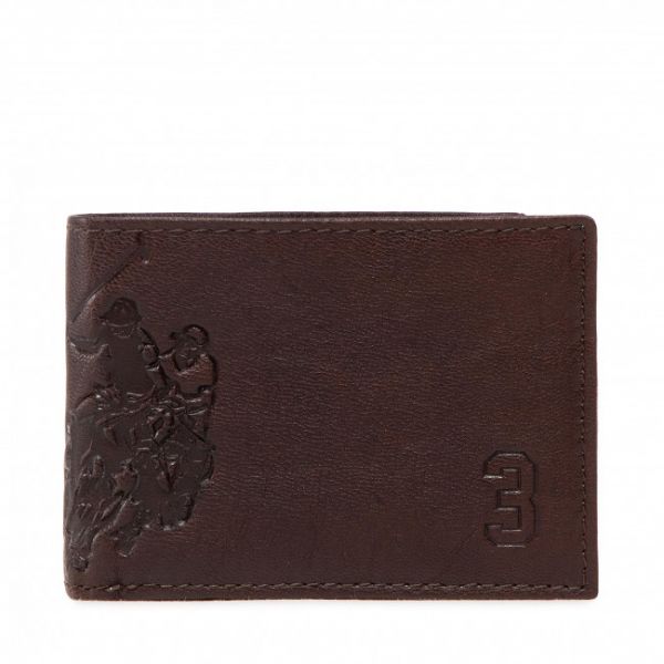 Portafoglio grande da uomo U.S. Polo Assn. - Es H AIUEX2356MHA511 Dark Brown
