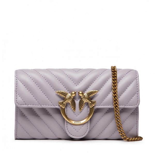 Borsetta PINKO - Love Wallet Chevron 3 CL. Al 22-23 PLTT 1P22UP A03Z Grey I41Q Borsetta PINKO - Love Wallet Chevron 3 CL. Al 22-23 PLTT 1P22UP A03Z Grey I41Q
