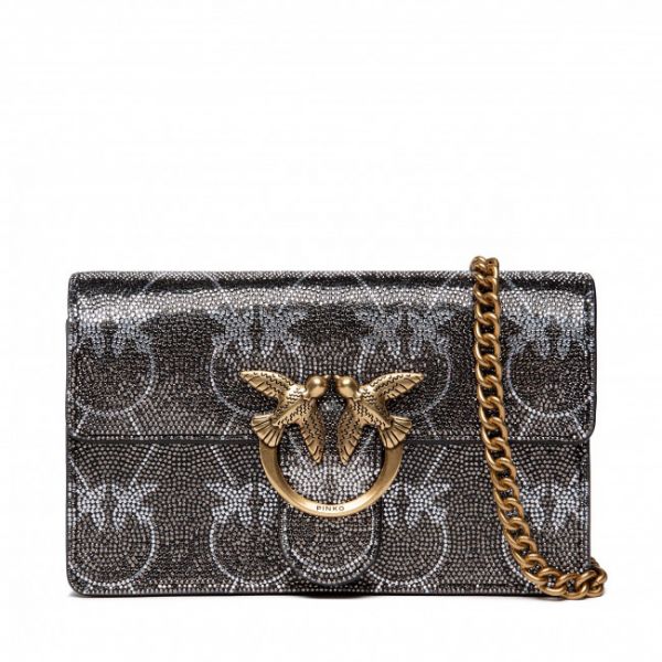 Borsetta Pinko - Love Pocket Shiny Logo AI 22-23 PLTT 1P22WV A03W Titanio-An ZZEQ Borsetta Pinko - Love Pocket Shiny Logo AI 22-23 PLTT 1P22WV A03W Titanio-An ZZEQ
