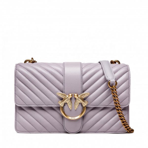 Borsetta Pinko - Love Classic Icon Chevron Cl . AI 22-23 PLTT 1P22UH A03Z Grey I41Q Borsetta Pinko - Love Classic Icon Chevron Cl . AI 22-23 PLTT 1P22UH A03Z Grey I41Q